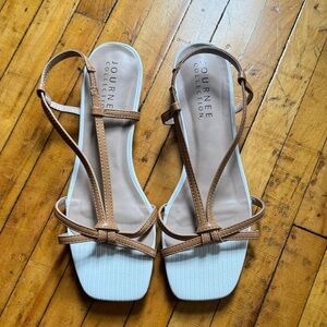 Journee Collection Tan Strappy Sandals
